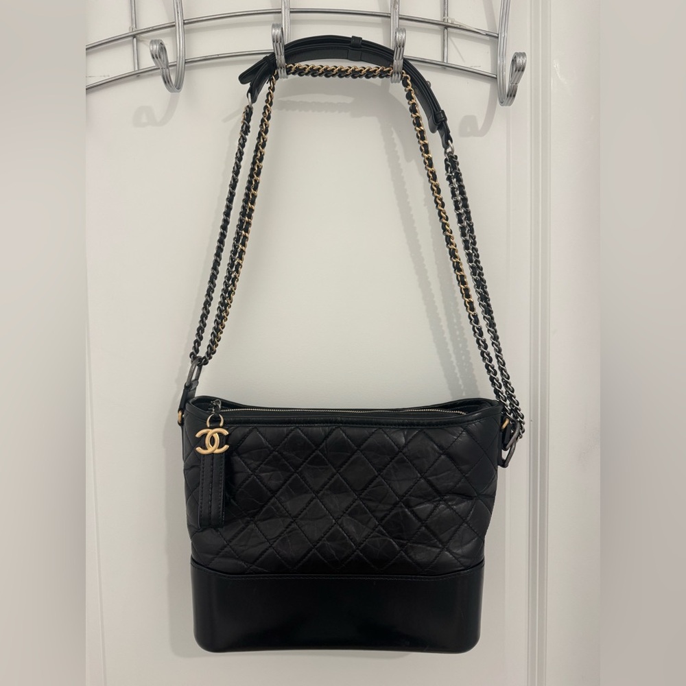Chanel Black Gabrielle Hobo Bag